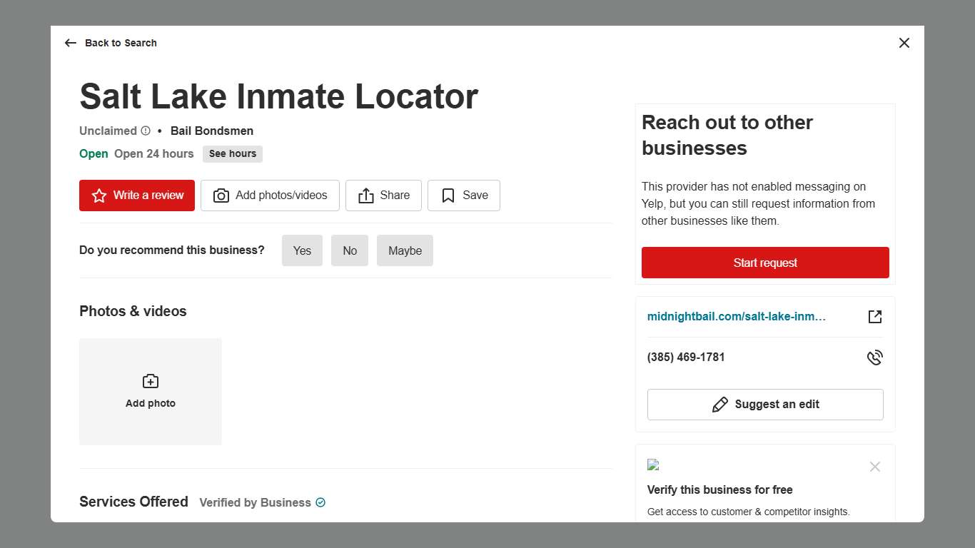 SALT LAKE INMATE LOCATOR - Updated February 2026 - Salt Lake City, Utah - Bail Bondsmen - Phone Number - Yelp